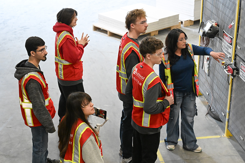 Students touring Auto Vol
